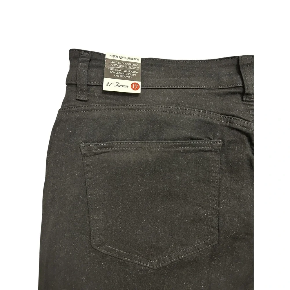 Red Bottoms HugMe High Waist Skinny Jeans Womens 17 Black Stretch NWT - Picture 2 of 12